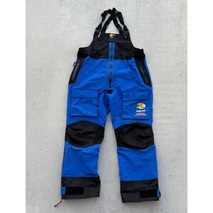 Bass Pro Shops GORE-TEX 100MPH Bib Pants Men XL Blue Black Fishing Waterproof